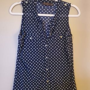 The Limited Sheer Top, Navy, Medium